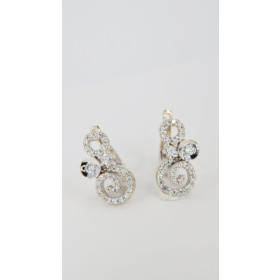 Сережки из белого золота 750*